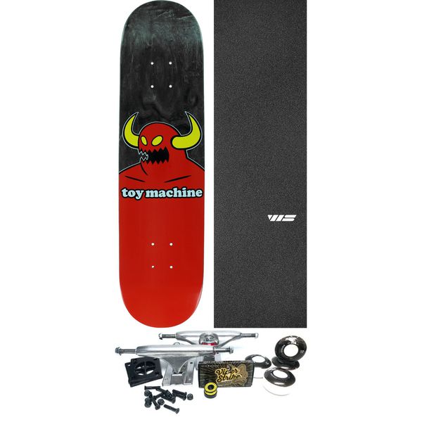 Toy Machine Skateboards Monster Assorted Colors Skateboard Deck - 7.75" x 31.5" - Complete Skateboard Bundle